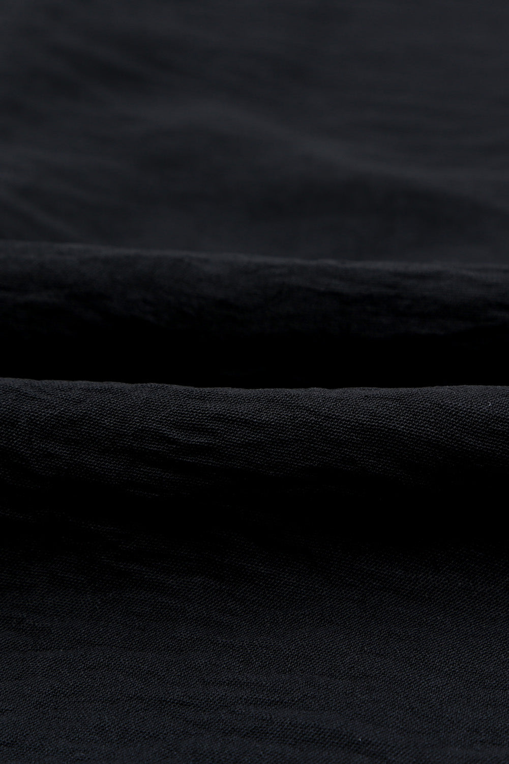 Textured Johnny Collar Three-Quarter Sleeve Blouse