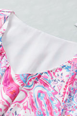 Paisley Print Short Sleeve Blouse