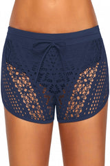 Full Size Tied Lace Swim Bottoms