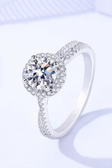 1 Carat Moissanite Round Shape Ring
